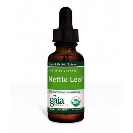 Gaia Herbs, Certified Organic, Nettle Leaf 120ml