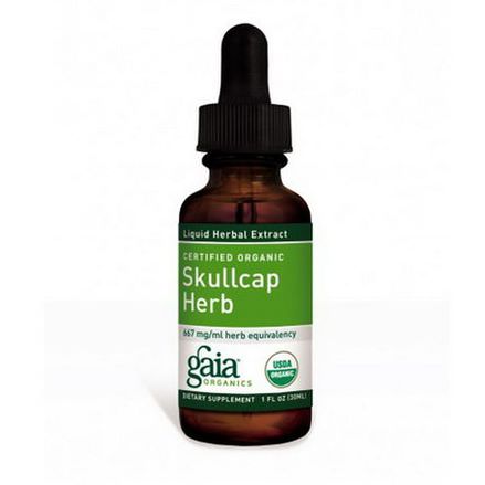 Gaia Herbs, Certified Organic Skullcap Herb 30ml