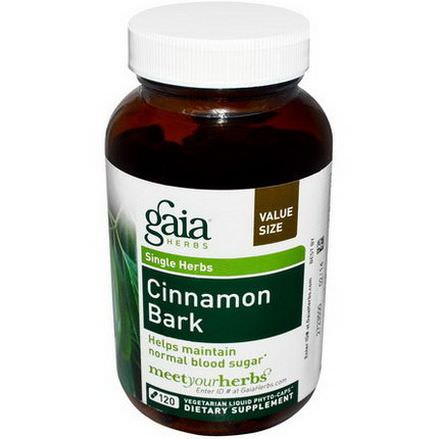Gaia Herbs, Cinnamon Bark, 120 Veggie Liquid Phyto-Caps