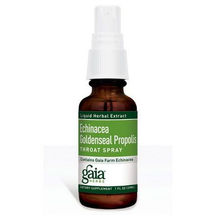 Gaia Herbs, Echinacea Goldenseal Propolis, Throat Spray 30ml