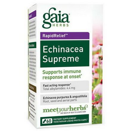 Gaia Herbs, Echinacea Supreme, 60 Liquid Filled Capsules