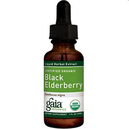 Gaia Herbs, Elderberry, Organic 30ml