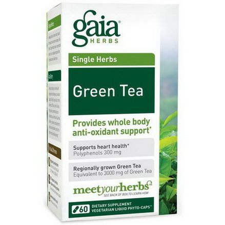 Gaia Herbs, Green Tea, 60 Veggie Liquid Phyto- Caps