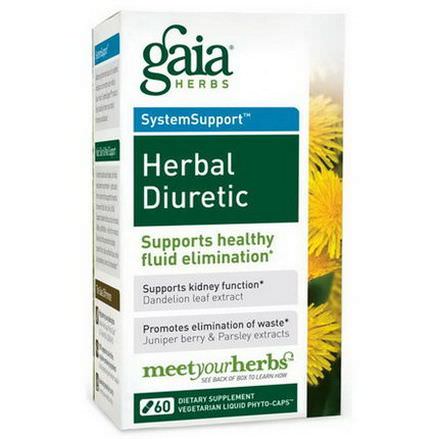 Gaia Herbs, Herbal Diuretic, 60 Veggie Liquid Phyto-Caps