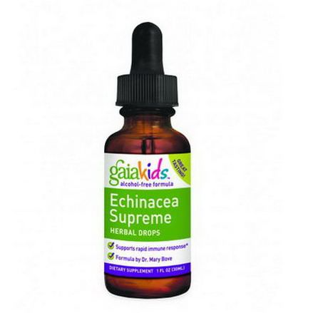 Gaia Herbs, Kids, Echinacea Supreme Herbal Drops, Alcohol-Free Formula 30ml