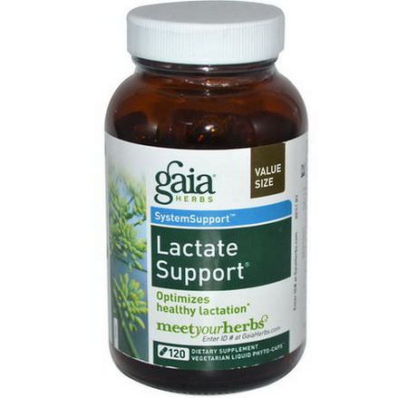 Gaia Herbs, Lactate Support, 120 Veggie Liquid Phyto-Caps