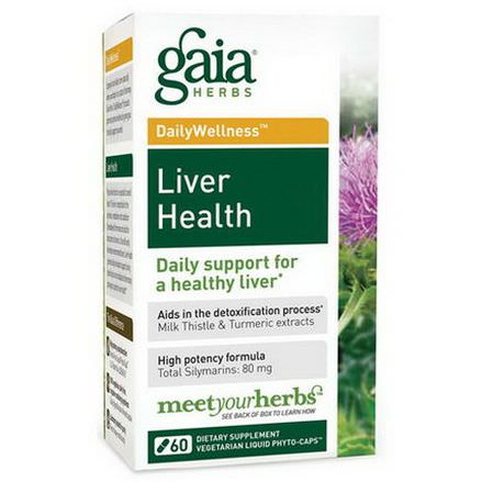 Gaia Herbs, Liver Health, 60 Veggie Liquid Phyto-Caps