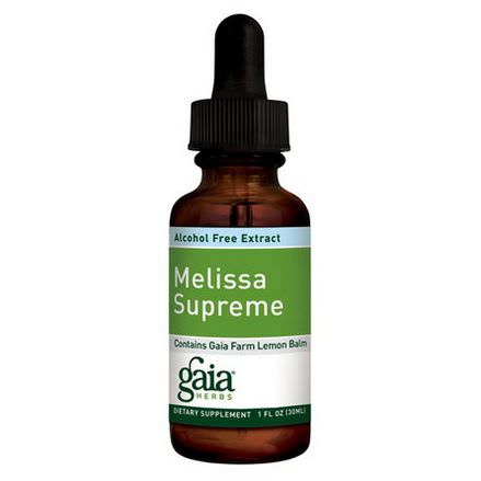 Gaia Herbs, Melissa Supreme, Alcohol-Free Extract 30ml