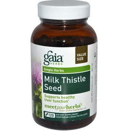 Gaia Herbs, Milk Thistle Seed, 120 Veggie Liquid Phyto-Caps