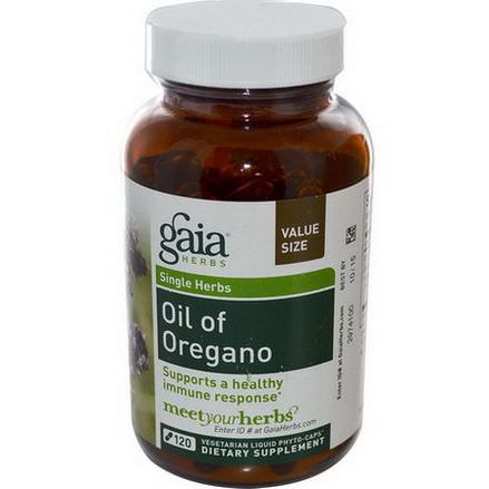 Gaia Herbs, Oil of Oregano, 120 Veggie Liquid Phyto-Caps