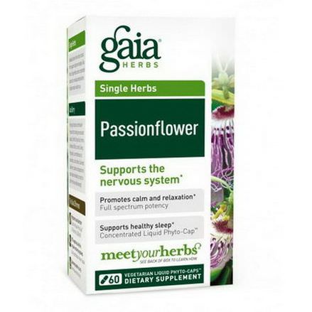 Gaia Herbs, Passionflower, 60 Veggie Liquid Phyto-Caps