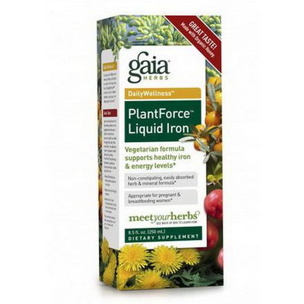 Gaia Herbs, PlantForce Liquid Iron 250ml