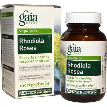 Gaia Herbs, Rhodiola Rosea, 60 Vegetarian Liquid Phyto-Caps