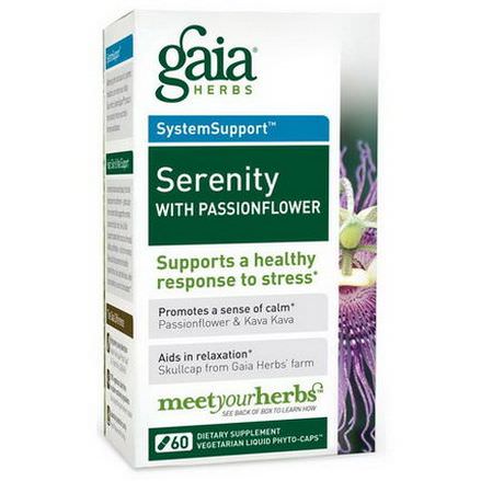 Gaia Herbs, Serenity with Passionflower, 60 Veggie Liquid Phyto-Caps