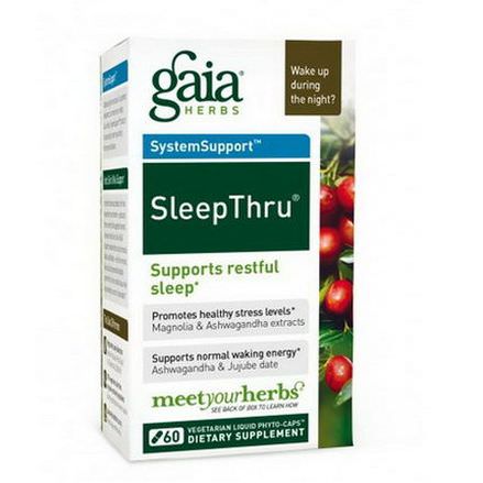 Gaia Herbs, SleepThru, 60 Veggie Liquid Phyto-Caps