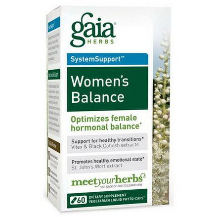 Gaia Herbs, SystemSupport, Women's Balance, 60 Veggie Liquid Phyto-Caps