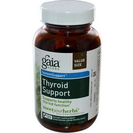 Gaia Herbs, Thyroid Support, 120 Veggie Liquid Phyto-Caps