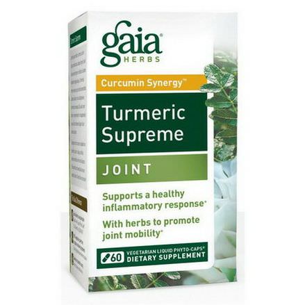 Gaia Herbs, Turmeric Supreme, Joint, 60 Vegetarian Liqiud Phyto-Caps