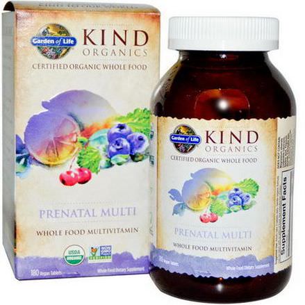 Garden of Life, KIND Organics, Prenatal Multi, 180 Vegan Tablets