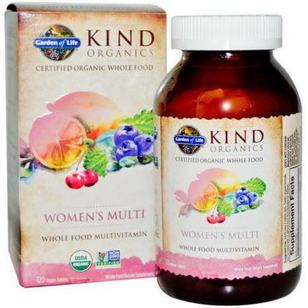 Garden of Life, KIND Organics, Women's Multi, 120 Vegan Tablets