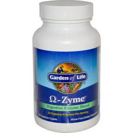 Garden of Life, Omega-Zyme, Digestive Enzyme Blend, 90 Caplets