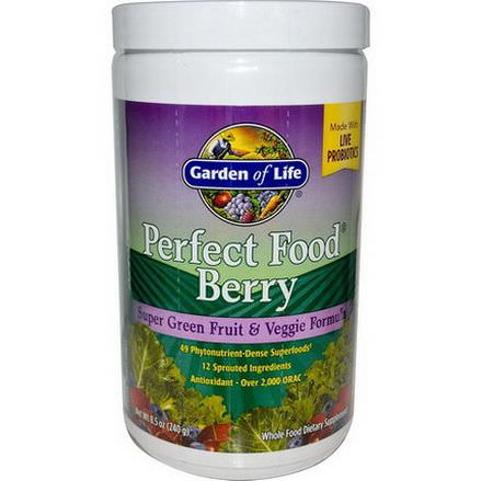 Garden of Life, Perfect Food Berry, Super Green Fruit&Veggie Formula 240g