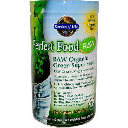 Garden of Life, Perfect Food, RAW Organic Green Super Food 240g