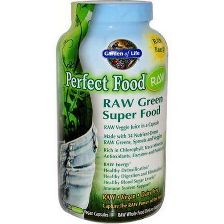 Garden of Life, Perfect Food Raw, Raw Green Super Food, 240 UltraZorbe Vegan Capsules