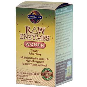 Garden of Life, RAW Enzymes, Women, 90 Veggie Caps