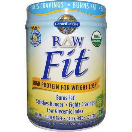 Garden of Life, RAW Fit, High Protein for Weight Loss, Vanilla 420g