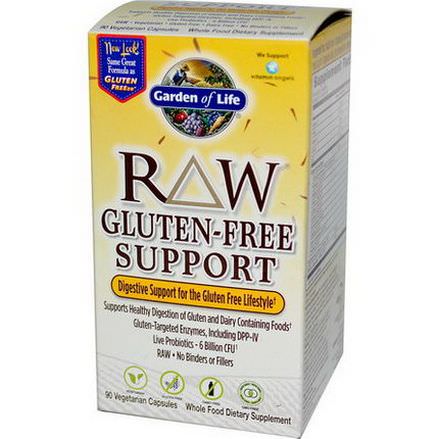 Garden of Life, Raw Gluten-Free Support, 90 Veggie Capsules