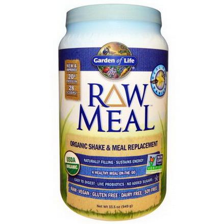 Garden of Life, Raw Meal, Organic Meal Replacement, Vanilla 949g