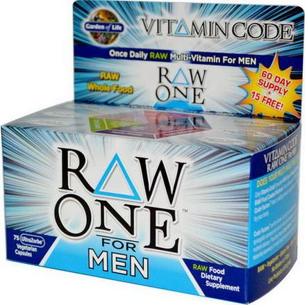 Garden of Life, Vitamin Code, Raw One, Once Daily Raw Multi-Vitamin for Men, 75 UltraZorbe Veggie Caps