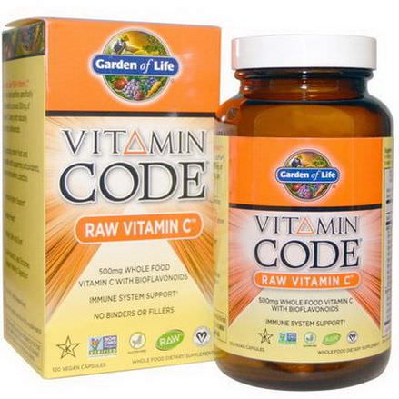 Garden of Life, Vitamin Code, Raw Vitamin C, 120 Vegan Capsules