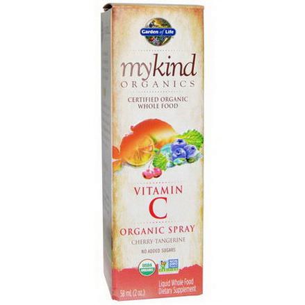Garden of Life, mykind Organic, Vitamin C Organic Spray, Cherry-Tangerine 58ml