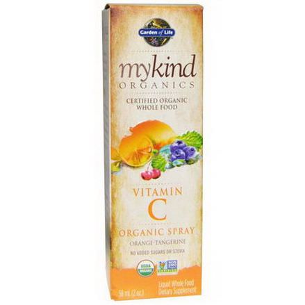 Garden of Life, mykind Organics, Vitamin C Organic Spray, Orange-Tangerine 58ml