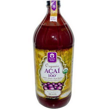 Genesis Today, Acai, 100% Pure Acai Juice Liquid 946ml