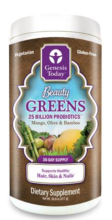 Genesis Today, Beauty Greens, Mango, Olive&Bamboo, 25 Billion Probiotics 477g