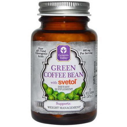 Genesis Today, Green Coffee Bean with Svetol, 60 Veggie Caps