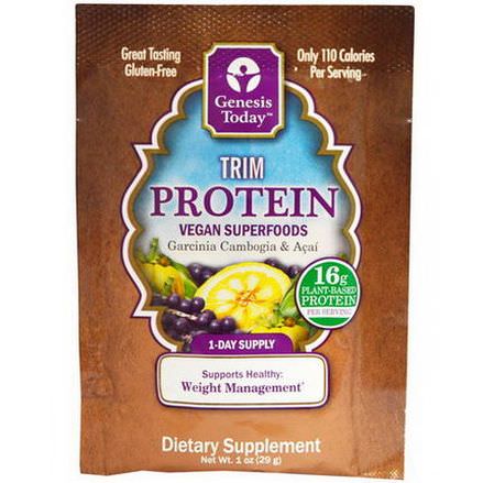 Genesis Today, Trim Protein Vegan Superfoods, Garcinia Cambogia&Acai 29g