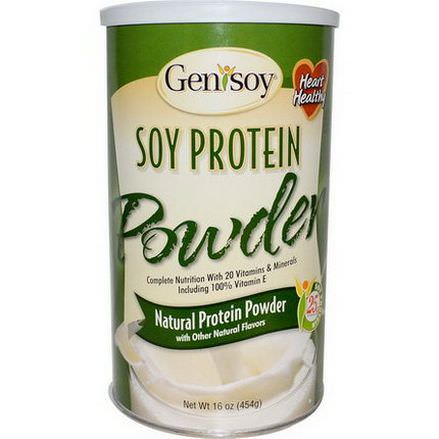GeniSoy Products, Soy Protein Powder, Natural Protein Powder 454g