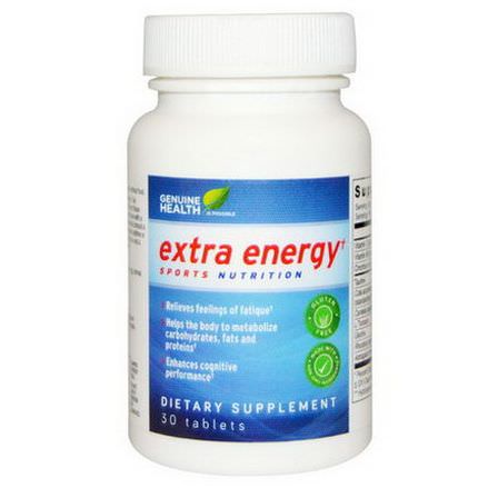 Genuine Health Corporation, Extra Energy, 30 Tablets