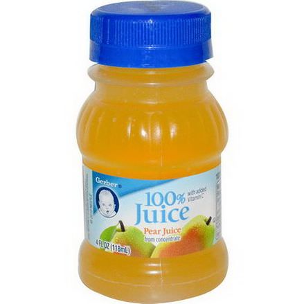 Gerber, 100% Juice, Pear 118ml