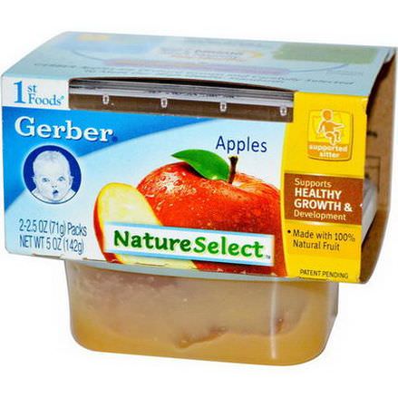 Gerber, 1st Foods, NatureSelect, Apples, 2 Packs 71g Each