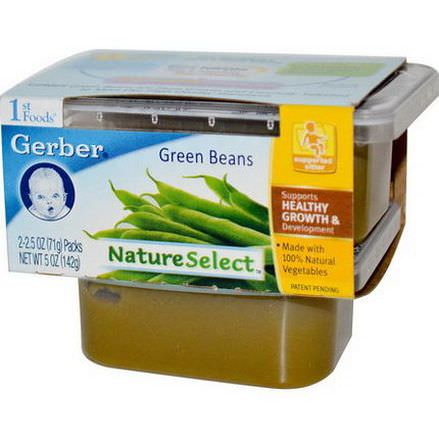 Gerber, 1st Foods, NatureSelect, Green Beans, 2 Packs 71g Each