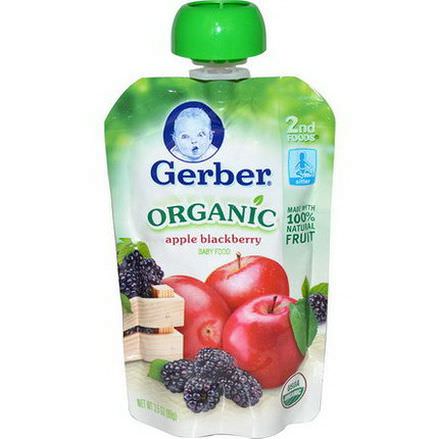 Gerber, 2nd Foods, Organic Baby Food, Apple Blackberry 99g