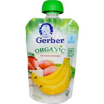 Gerber, 2nd Foods, Organic Baby Food, Banana Mango 99g