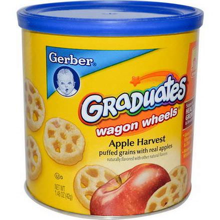 Gerber, Graduates Finger Foods, Apple Harvest Wagon Wheels 42g