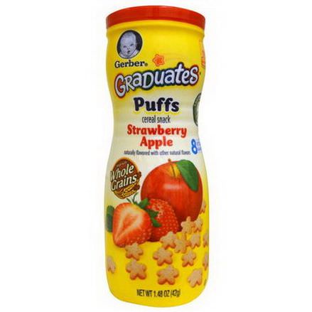 Gerber, Graduates, Puffs Cereal Snack, Strawberry Apple 42g
