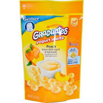Gerber, Graduates, Yogurt Melts, Peach 28g